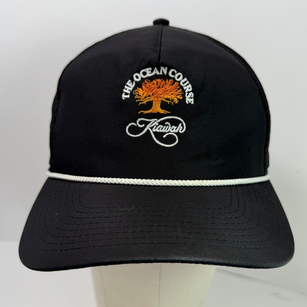 Imperial The Ocean Course Kiawah Island Golf Rope Hat Black Snapback